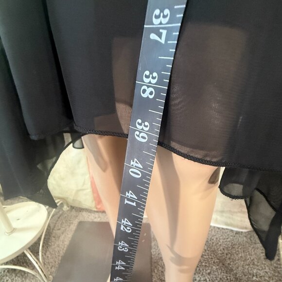 New 📌Sangria Handkerchief Multi-Colored Chiffon Dress with Cummerbund Waistline - Picture 7 of 16